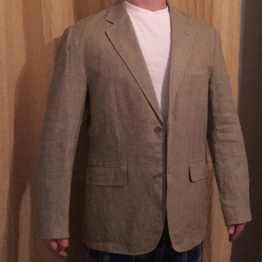 ALFANI 100% Linen Brown Sport Coat Jacket -NWOT